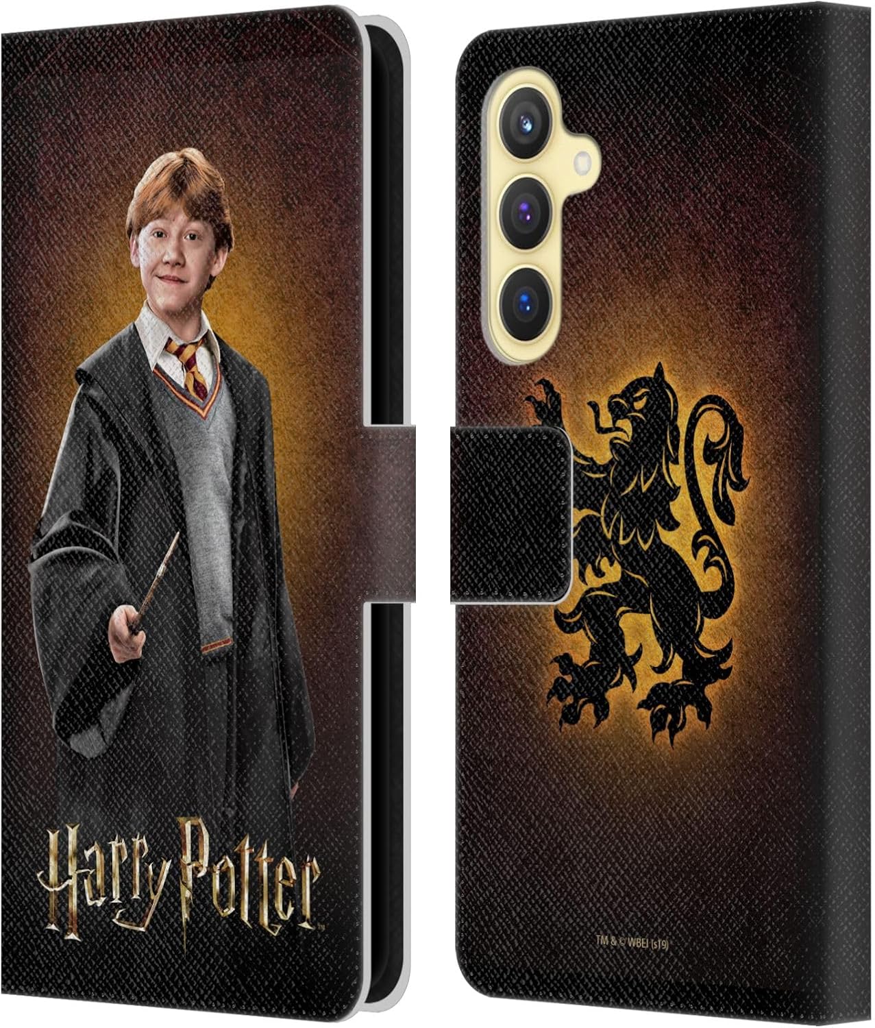 Head Case Designs Officially Licensed Harry Potter Ron Weasley Chamber of Secrets IV Leather Wallet Case Compatible with Samsung Galaxy S23 FE 5G