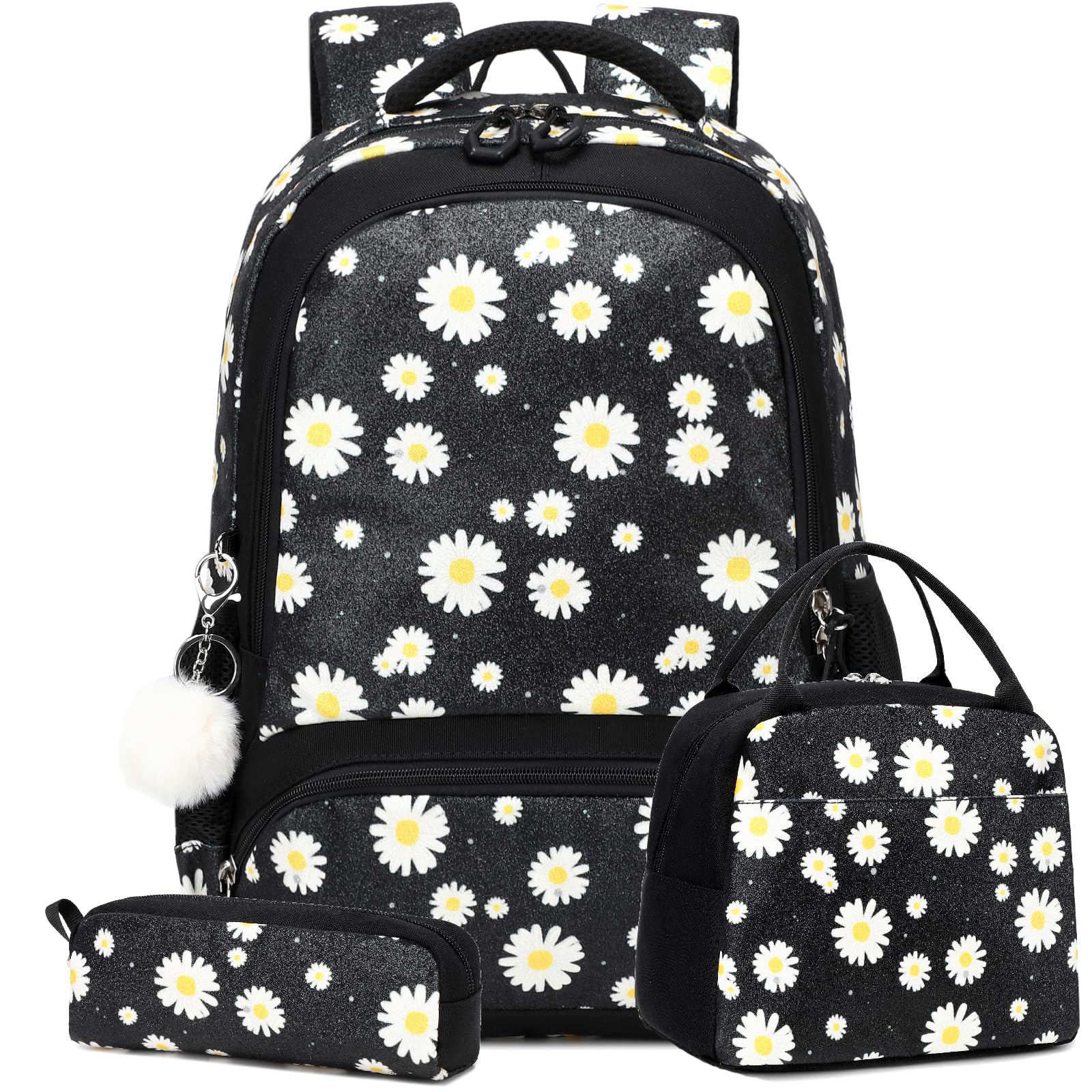 Kimwadalh School Backpack for Girls, Backpack with Lunch Box Pencil Case for Preschool Elementary High School Girls Boys