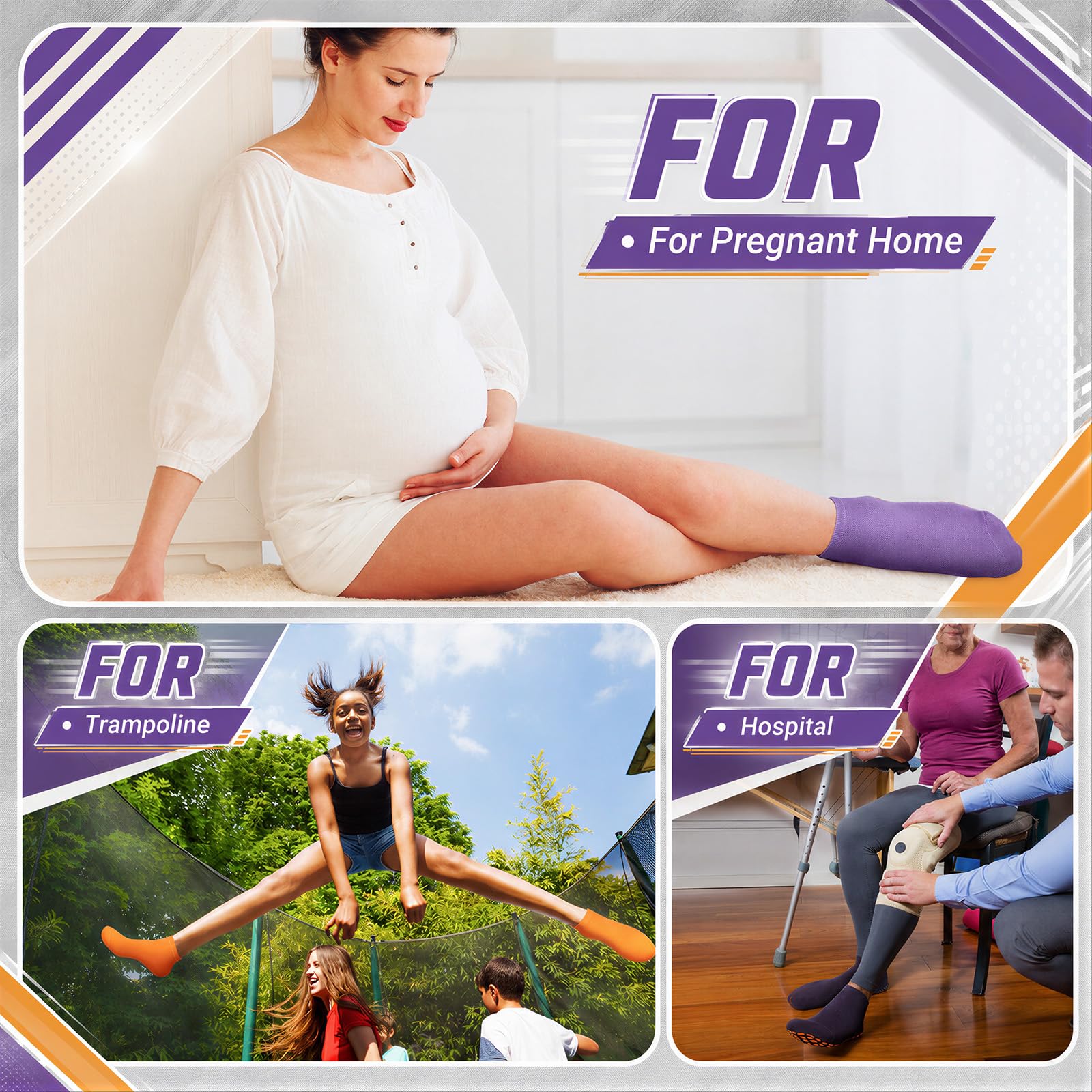 Haysandy 40 pares de calcetines de yoga antideslizantes para mujer, calcetines de pilates a granel con agarres antideslizantes, calcetines atléticos antideslizantes