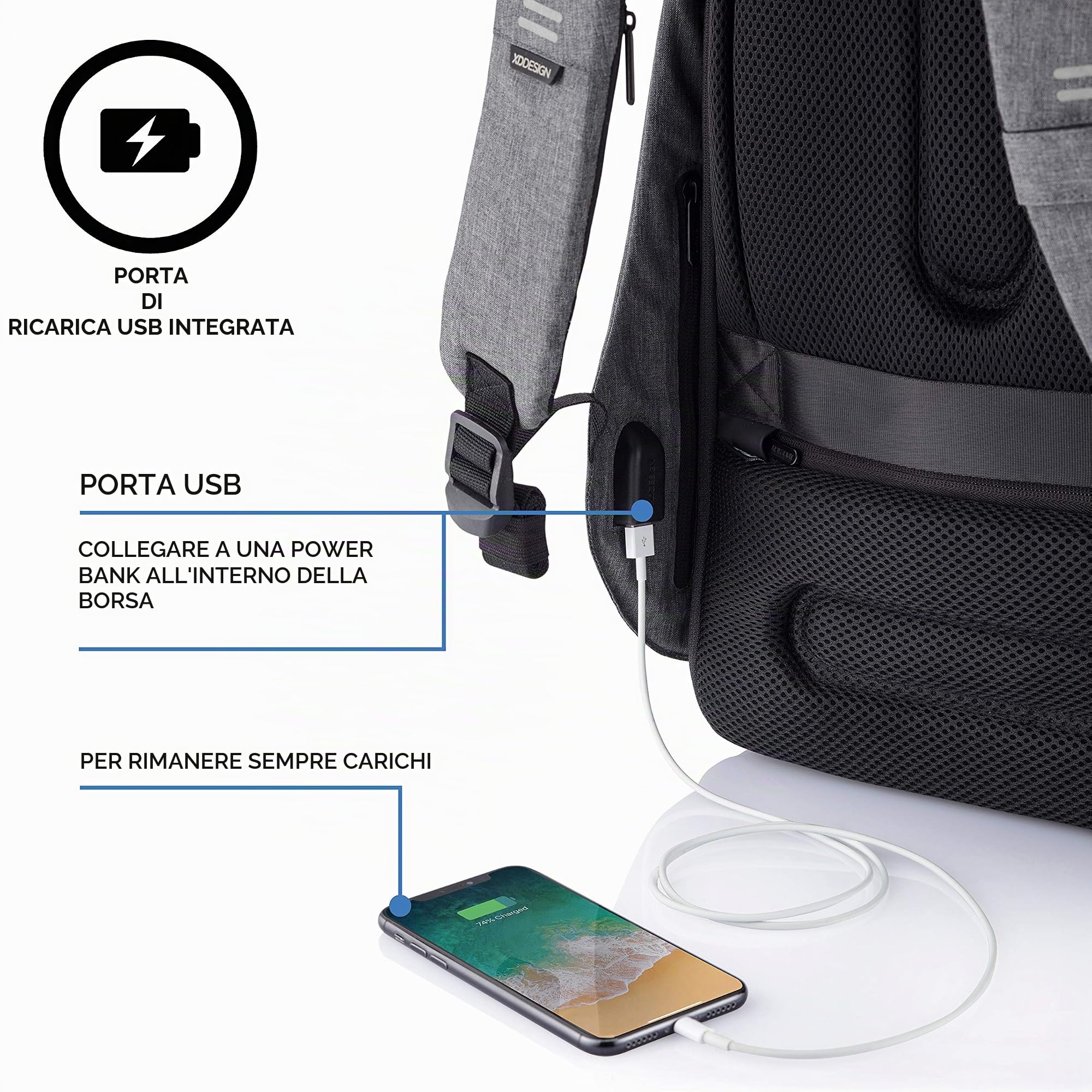 XDDesign - Bobby Hero Regular, MOCHILA ANTIRROBO REGULAR BOBBY HERO DE XD DESIGN/P: P705.294 Unisex - Adulto