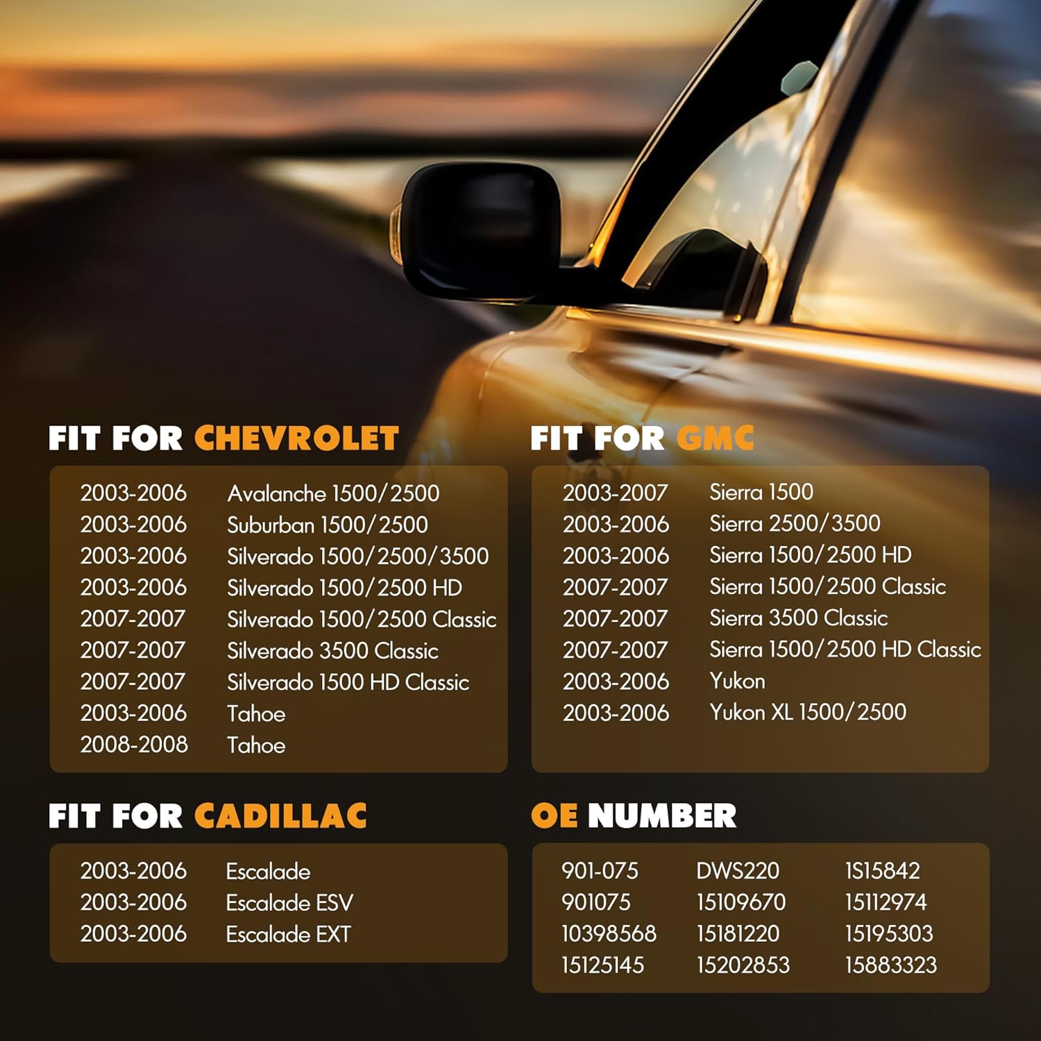 ASOPARTS 15883323 Front Driver Side Door Lock and Power Window Switch & Gray Bezel Cover Fit for 2003-2008 Chevy Avalanche Silverado Suburban Tahoe GMC Yukon Sierra Yukon XL Cadillac Escalade, 901-075