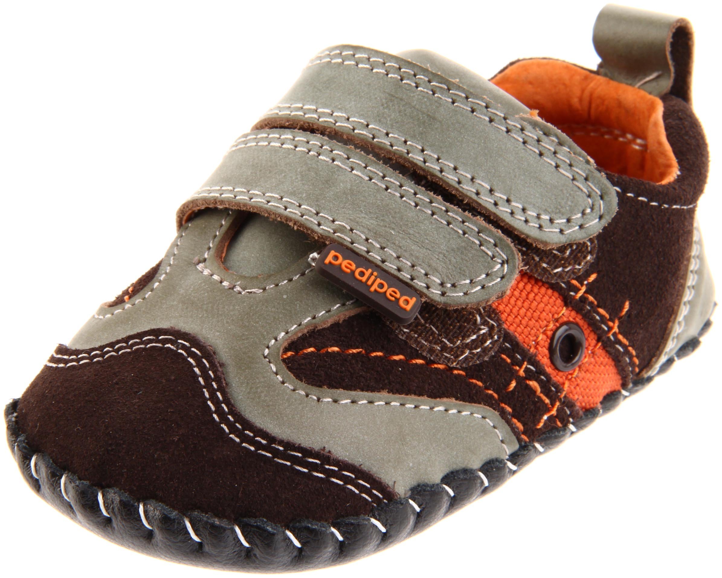 pediped Originals Jax Sneaker (Infant),Taupe,Extra Small (0-6 Months)