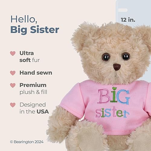 Vista 14 de Bearington Big Buddy - Oso de peluche, 12 pulgadas, gran hermano