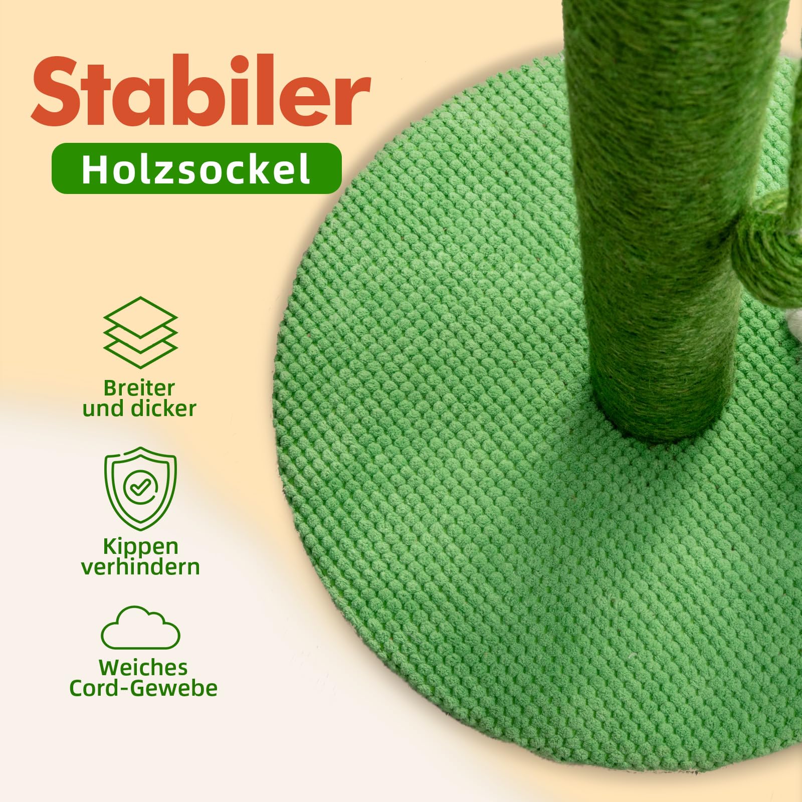 Mora Pets Kratzstamm 83 cm Kratzsule Kaktus Kratzbaum Klein Kratz Kaktus  fr Katzen Cat Scratching Post Kratzkaktus Natrlicher Sisal Kratzstange  Stabil, Grn : Amazon.de: Haustier