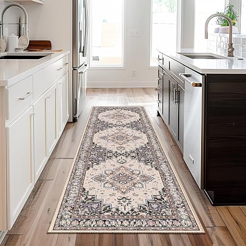 BESTSWEETIE 2x8 Area Rugs for Living Room, Washable Ultra Soft Boho Vintage Prin