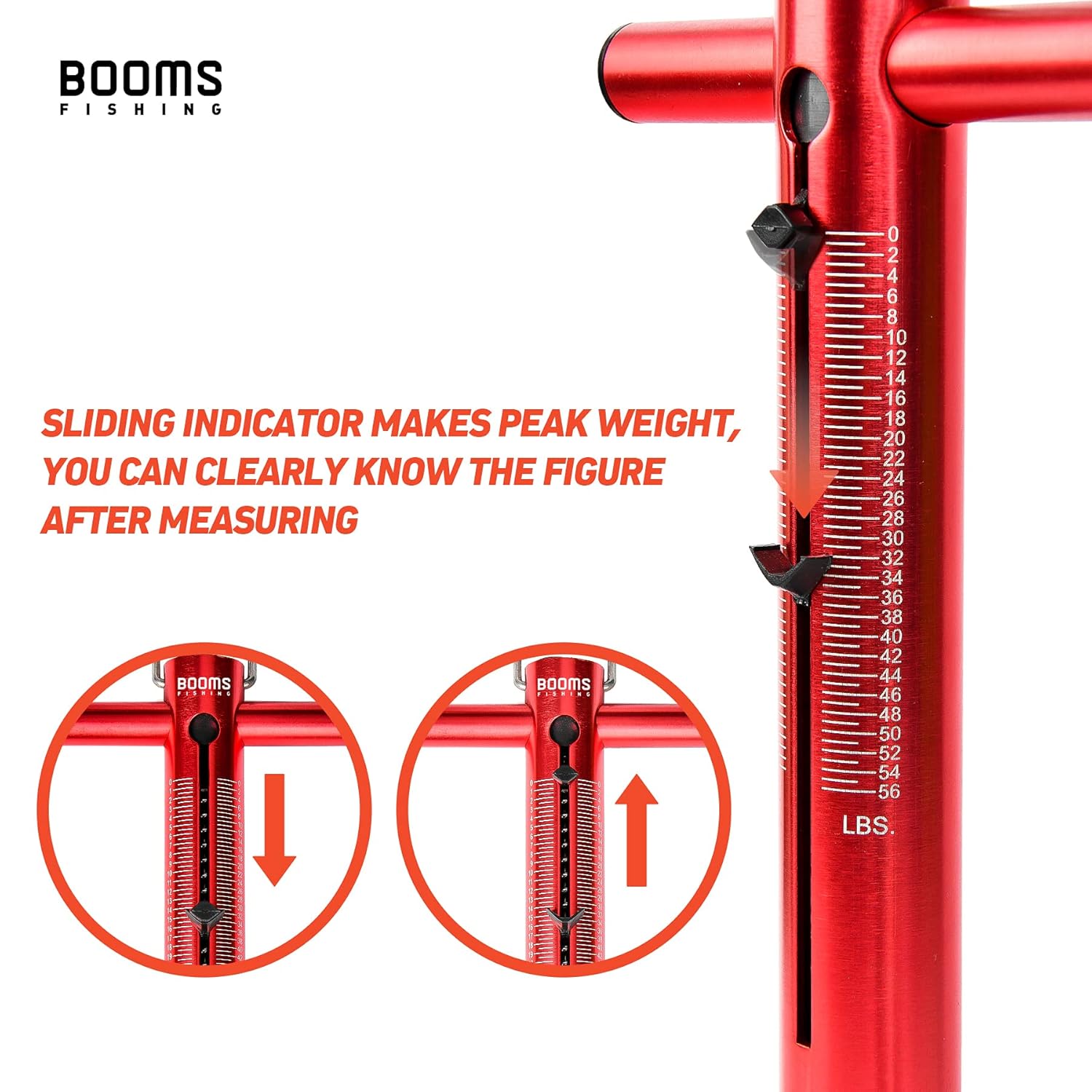 Booms Fishing TS1 Aluminum Tube Spring & Hook Scale 50LB/22KG : Sports & Outdoors