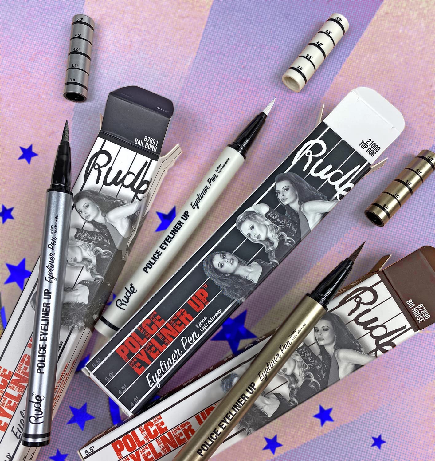 Rude Cosmetics Police Eyeliner Up Eyeliner Pen - Top Dog Eyeliner Women 0.017 oz