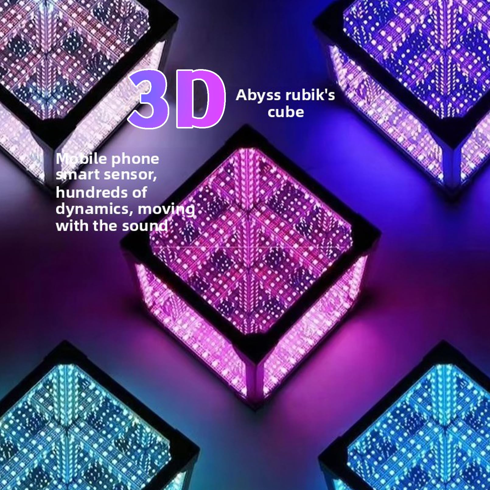 Amazon.co.jp: 3DサイケデリックインフィニティミラーキューブLED