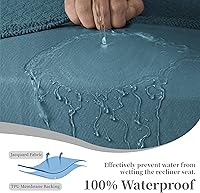 Vista 135 de Fundas 100% impermeables para sofá reclinable seccional, fundas para sofá reclinable en forma de L, funda para sofá seccional de esquina
