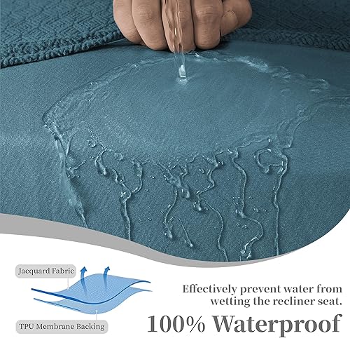 Miniatura 135 de Fundas 100% impermeables para sofá reclinable seccional, fundas para sofá reclinable en forma de L, funda para sofá seccional de esquina en forma de