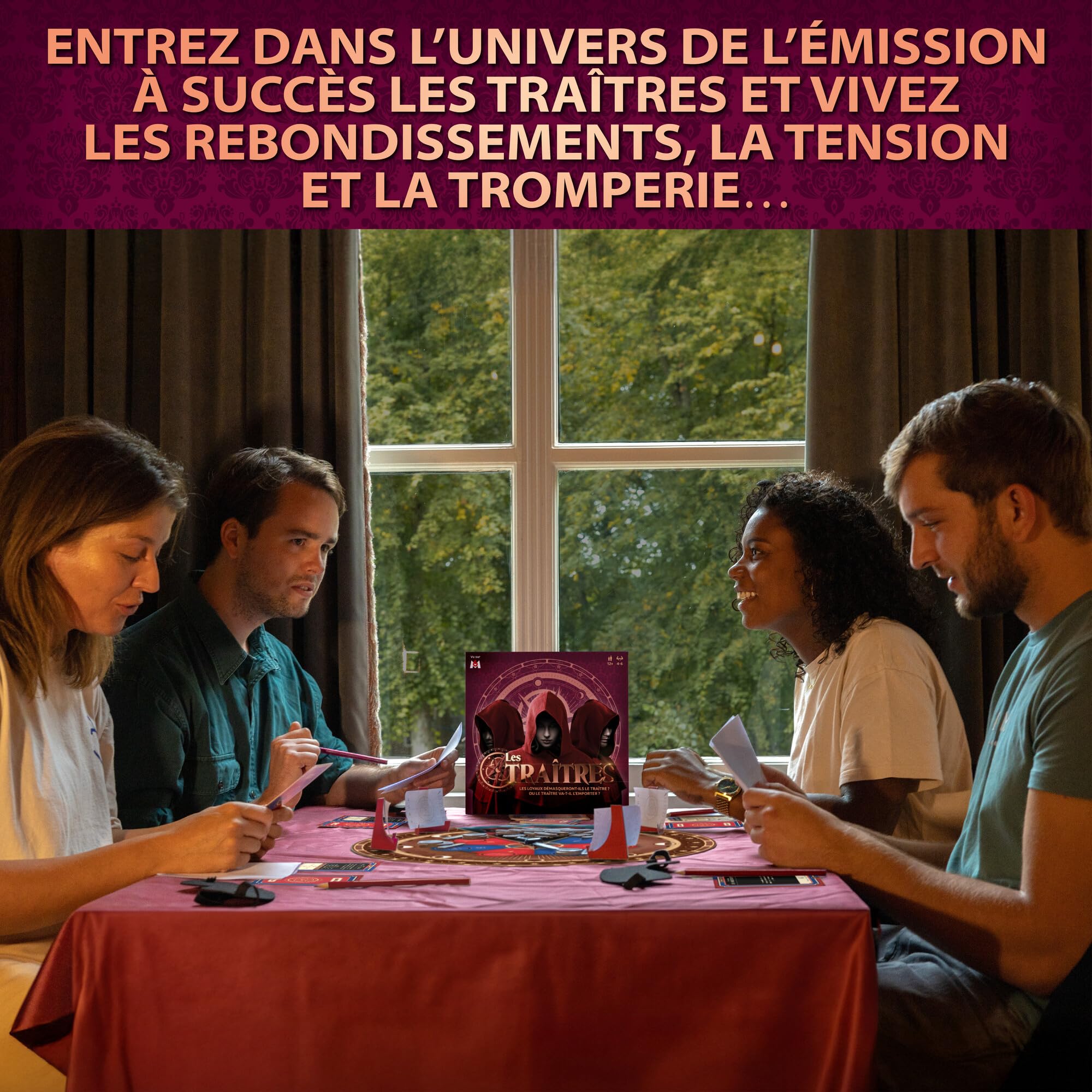 Les Traîtres Jeu de Société, Bluff et Déduction, 4 à 6 Joueurs, dès 12 Ans | Avec 6 nouvelles aventures, des rôles cachés, des missions et des votes à la Table Ronde pour une grande rejouabilité