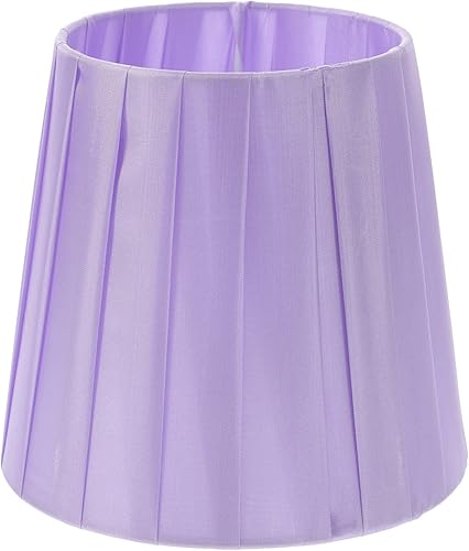 KALLORY Pantalla plisada, cubierta de luz pequeña, pantalla de tela de barril moderna para lámpara de pie de mesa (morado) disponible en Yaxa Peru