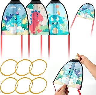 Kite Launcher Toys Children's Thumb Ejection Kite,Kite Toy Set with Launcher Ejection Kite Easy to Fly Beach Toy Outdoor Toys for Kids Birthday Gift for Kids 3+ Years Old（3 PCS）