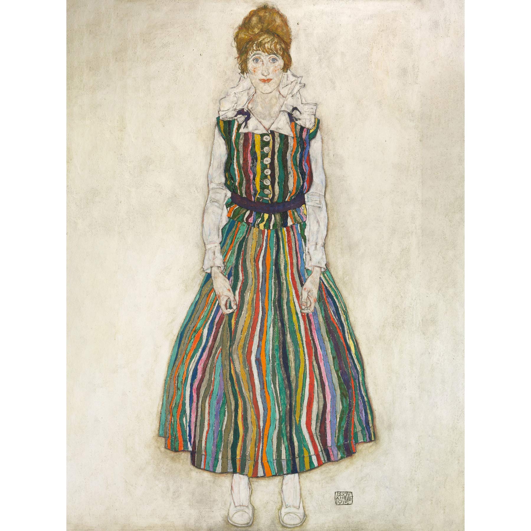 Egon Schiele Portrait Of Edith Large Art Print Poster Wall Decor Premium Mural