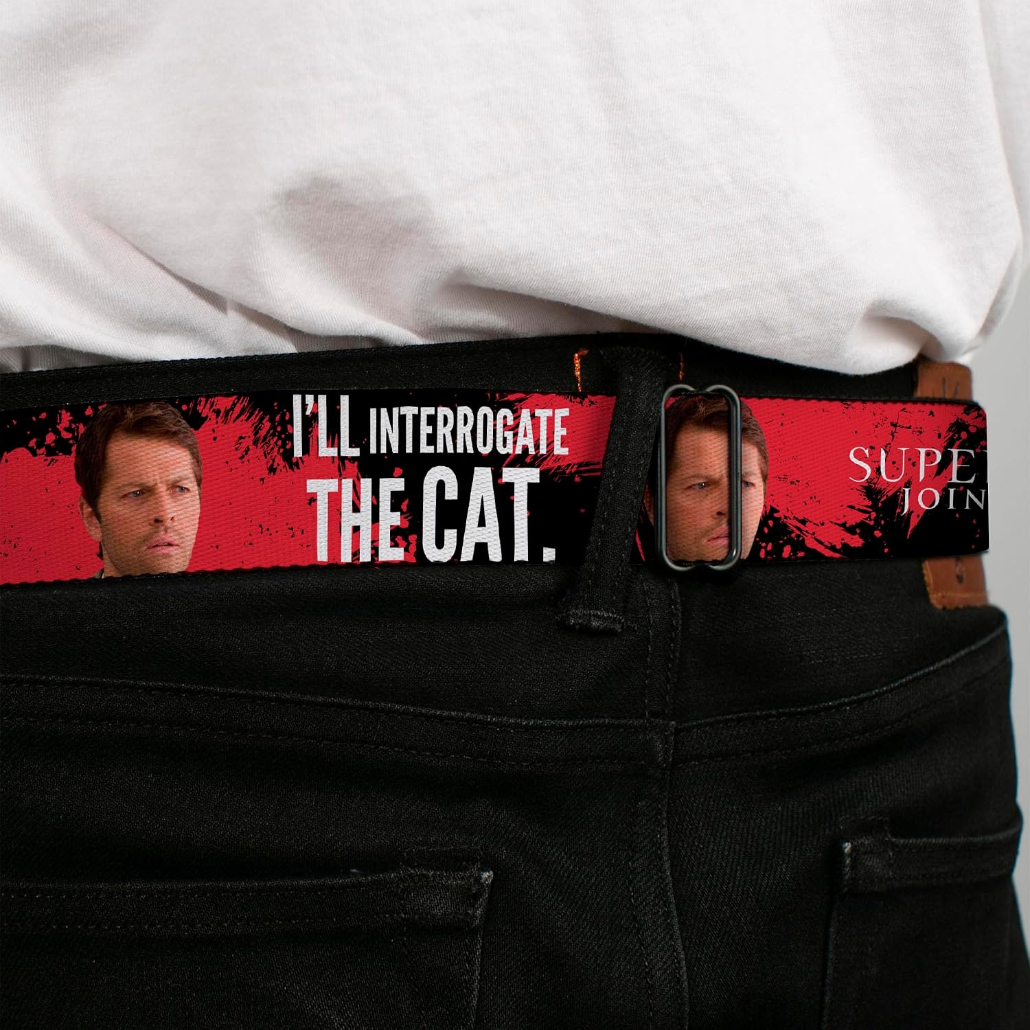Supernatural Seatbelt Buckle Belt, Supernatural Castiel Ill Interrogate the Cat
