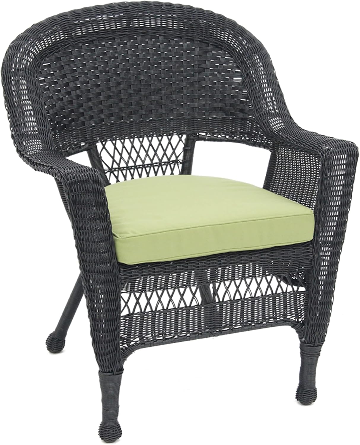 Jeco Piece Wicker End Table Set with Green Cushion Nigeria Ubuy - Main Image