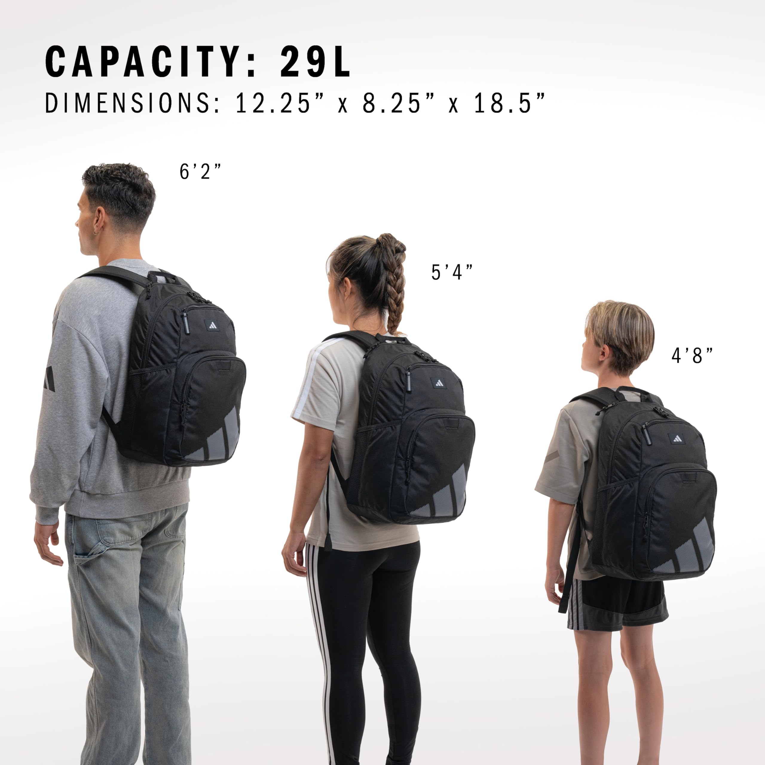 adidas Unisex dziecięcy plecak Midway (28L) trwały student sportowy siłownia laptop książka torba dla chłopców/dziewcząt plecak torba, Przezroczysty różowy/różowy Fusion, One Size, Casual