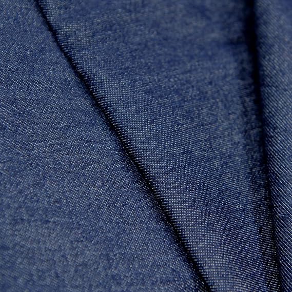 Denim 9 OZ.Indigo Washed of Deep Col 100% Cotton Fabric 62 Wide by 2 Yards(Deep-Indigo 2yds)