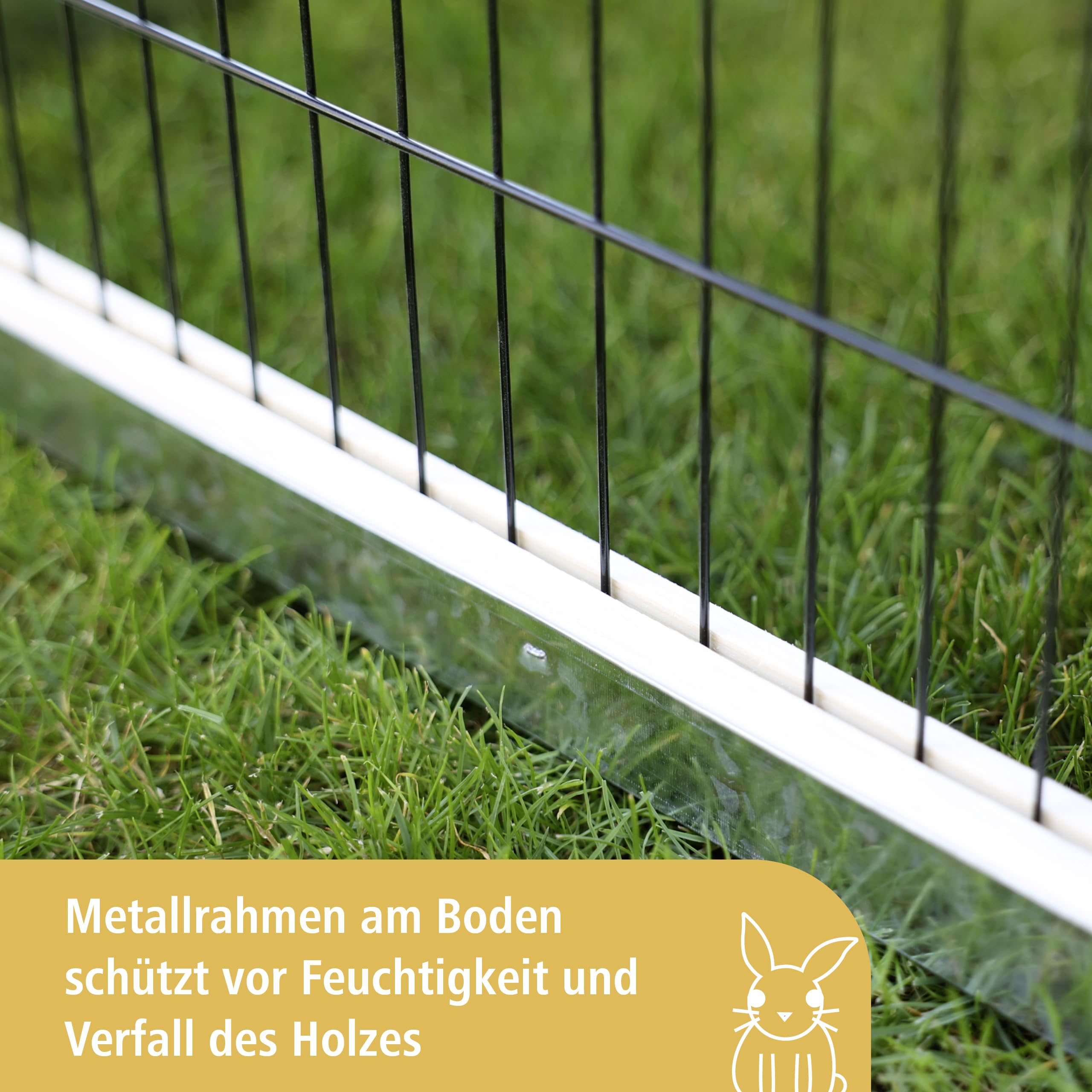 Kerbl Pet Nagerstall Lucky, Kleintierstall, Nagerstall, 115x65x100cm, Holz, Hasen, Kaninchen, Meerschweinchen, wetterfestes Dach