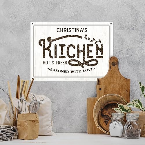 Miniatura 7 de Letrero personalizado para decoración de cocina, letrero personalizado de cocina y regalo, 10 x 14 pulgadas, ACM, resistente a la decoloración,