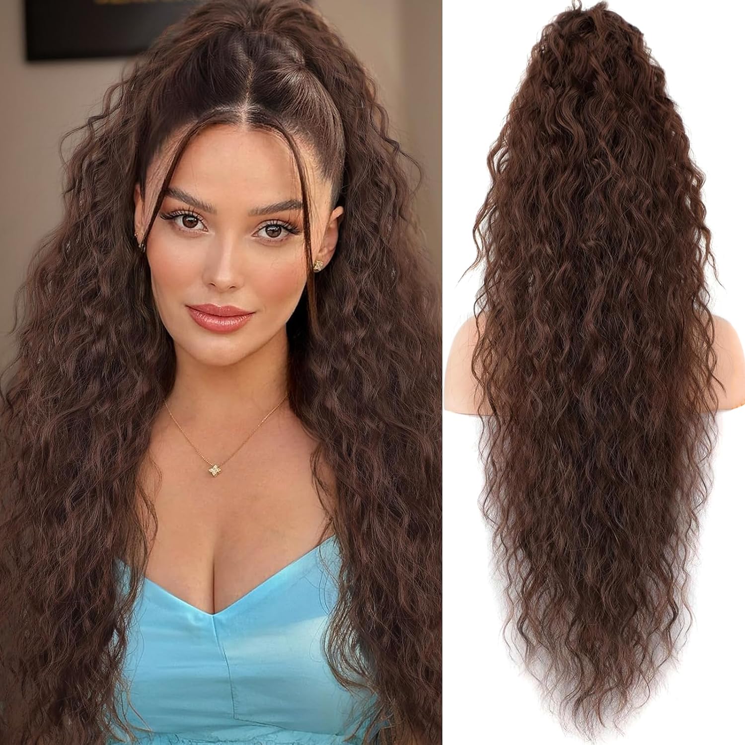PORSMEER Claw Ponytail Hair Extension 30 inches