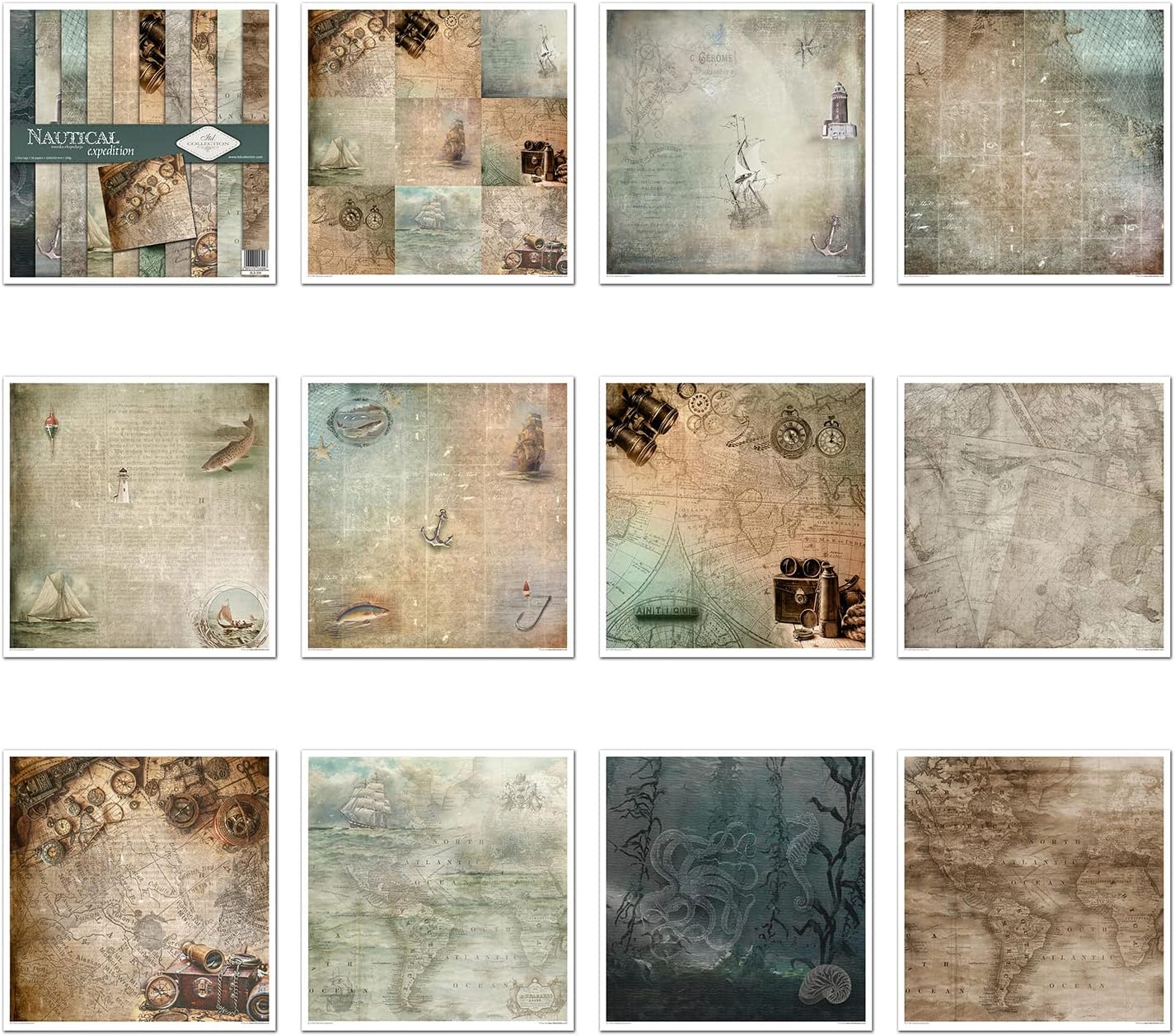 ITD Collection - Scrapbooking 12 x 12 Inch Decorative Paper Decoupage Card Making Paper Size - 310 x 320 mm (SLS-004- HS Code 48025890)