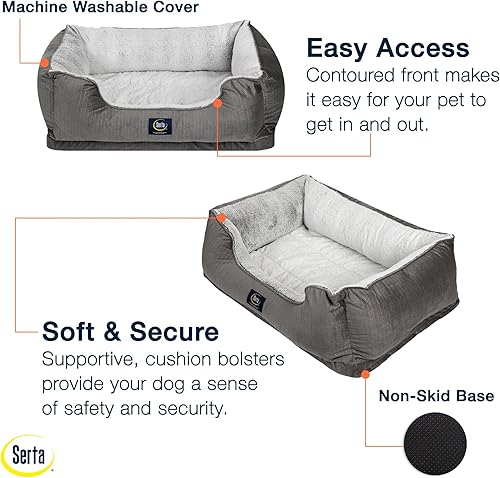 Miniatura 3 de Serta Cama ortopédica para perros para mascotas - Gris pizarra (XL)