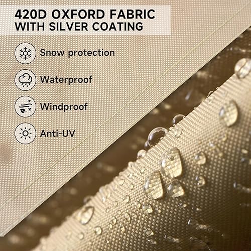Miniatura 7 de NEVERLAND Funda impermeable para silla de patio, fundas de tumbona para exteriores con material resistente, funda impermeable 420D para sillas de