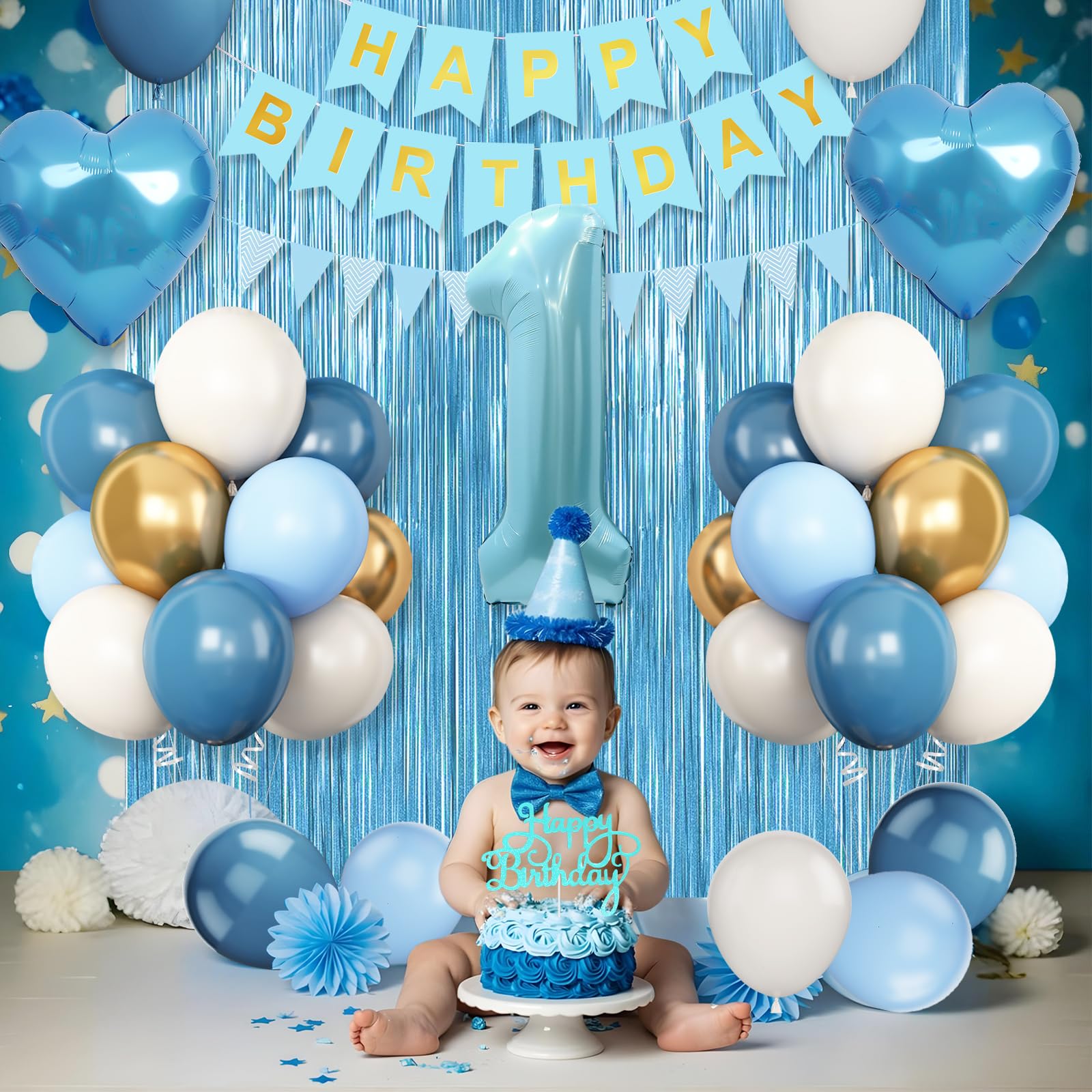 One Today Gold Foil Banner – 1.5m Scripted Birthday Party Decor For Boy Or Girl
