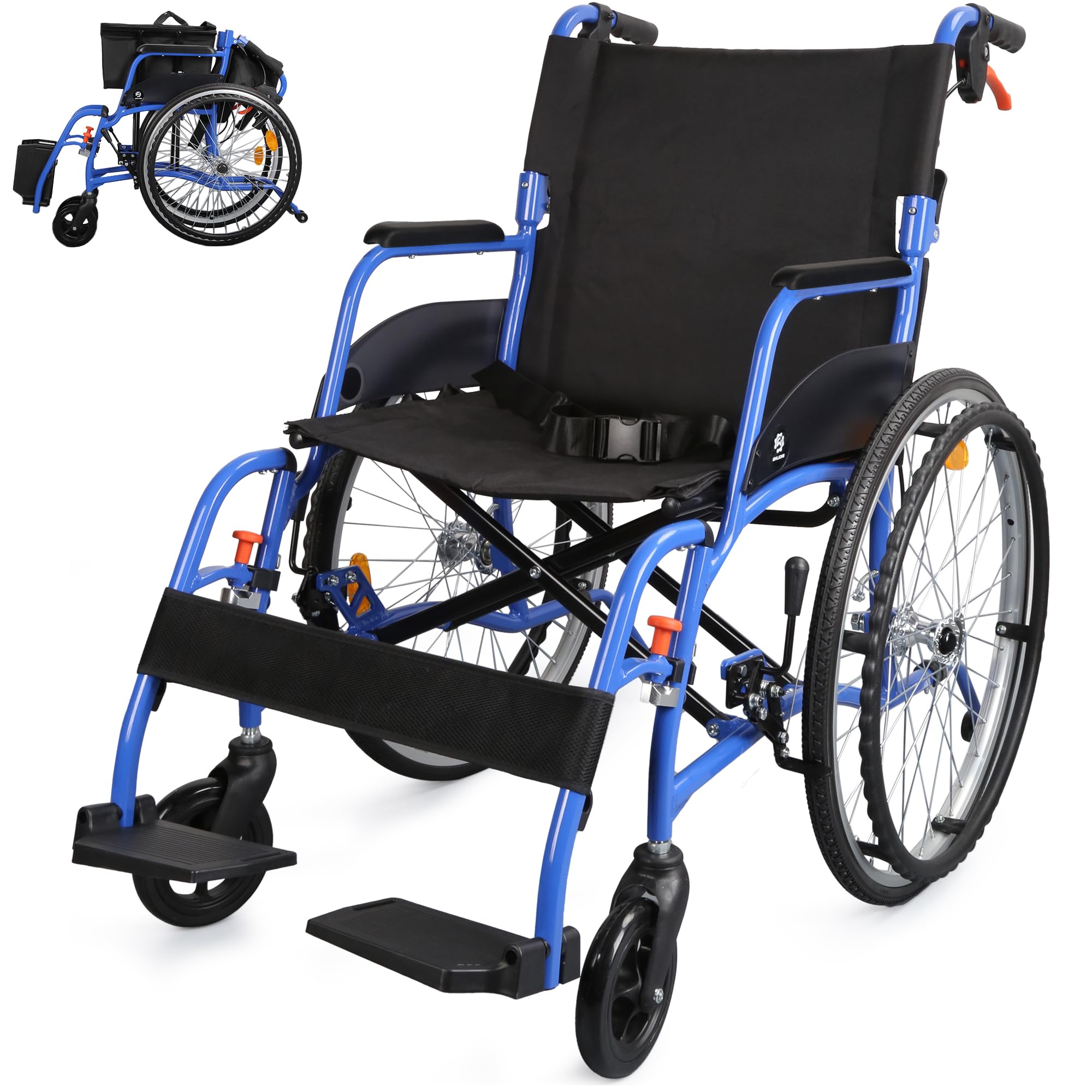 WHLICKS Premium Transport Wheelchair