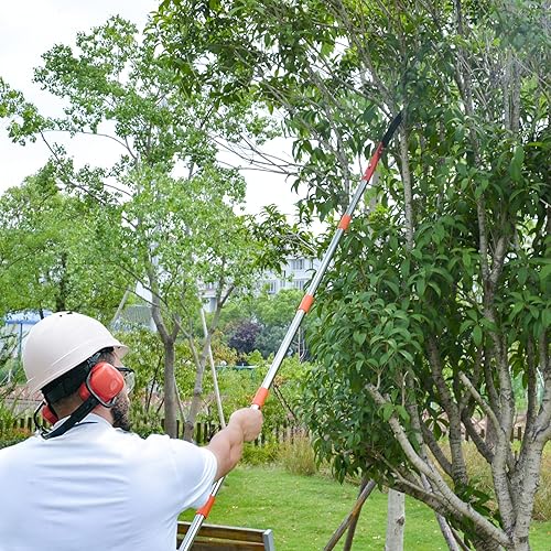 Miniatura 7 de Scalebeard Sierras de poste de 7.8 pies para recortar árboles, juego de cortador manual con poste de extensión largo, herramientas de jardín de