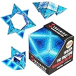 Shashibo Shape Shifting Box - Award-Winning STEM Fidget Toy with Strong Magnets - Fidget Cube Transforms Into 100+ Shapes, Christmas Stocking Stuffers Gift for Kids, Teens, and Adults (Blue Planet)