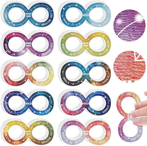 Vista 33 de 80 calcomanías sensoriales de ansiedad con citas inspiradoras, tiras texturizadas tranquilas, para alivio de la salud mental, calcomanías