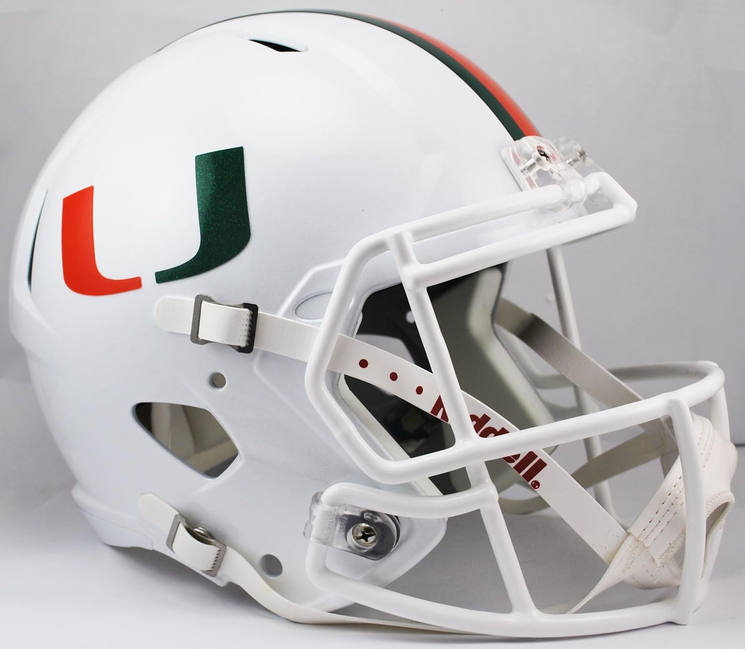NCAA Miami Hurricanes Full Size Speed Replica Helmet, Green, Medium