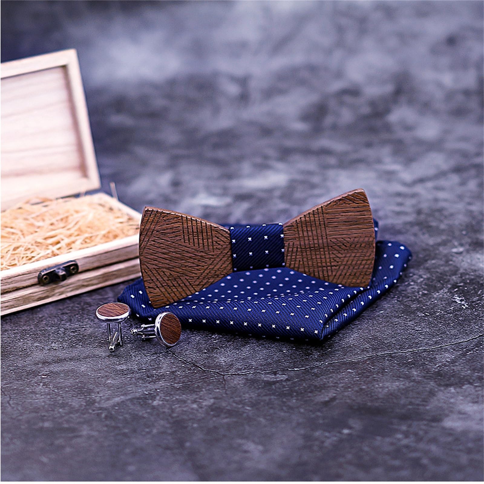 Papillon Set da uomo con papillon in legno da Indossare da Uomo