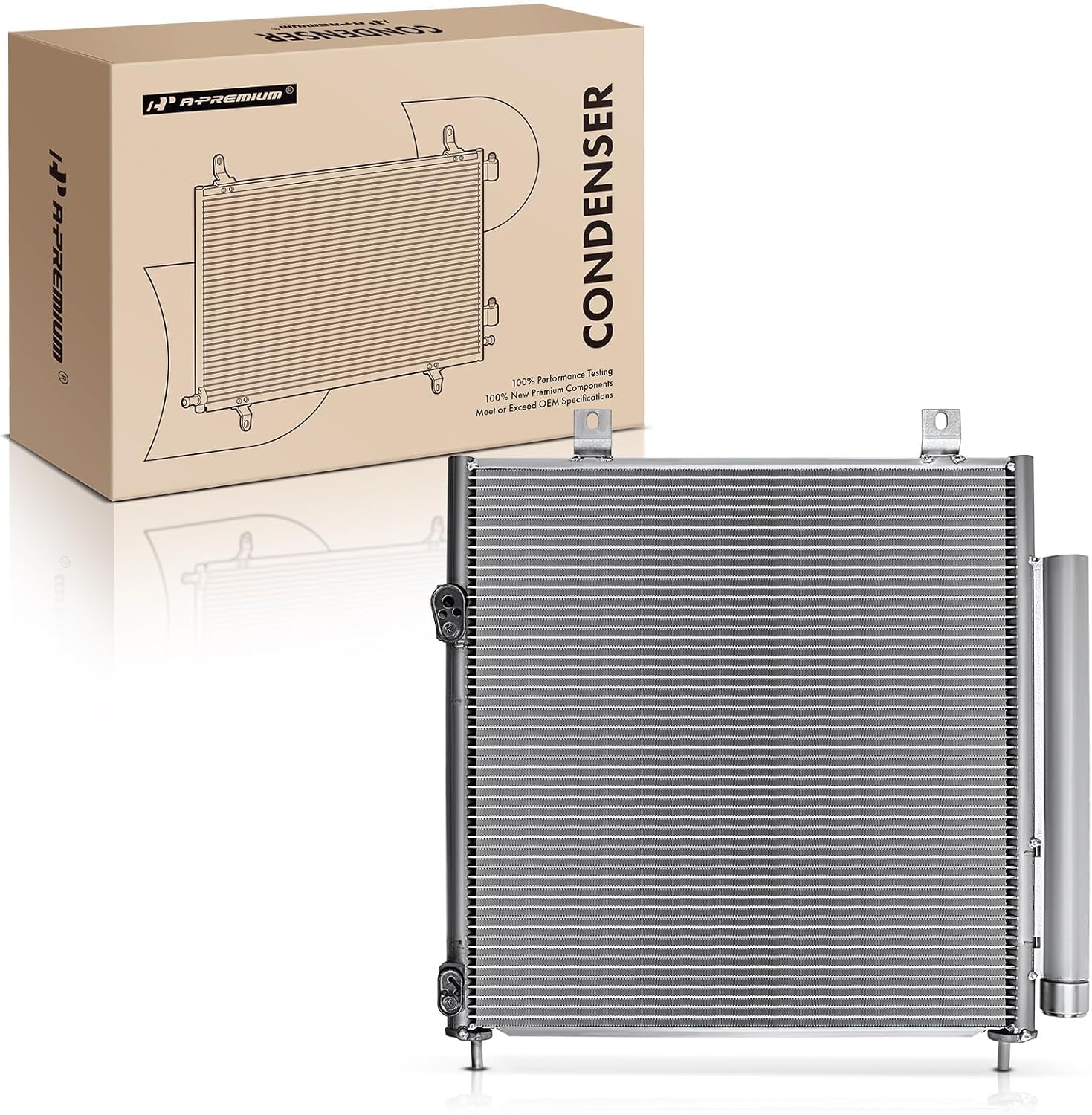 A-Premium A/C Condenser - Compatible with 2014-2015 Mitsubishi Mirage L3 1.2L, Replace# 7812A229