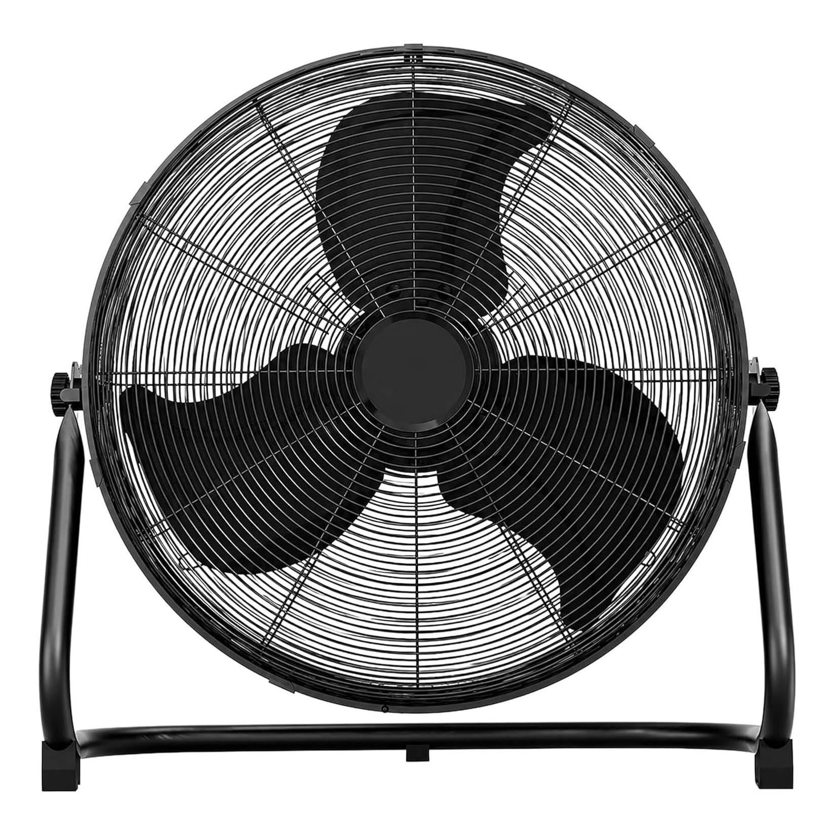 Wentylator podłogowy 50 cm, 3 biegi, regulowany kąt nachylenia, obieg powietrza do domu, biura i siłowni, przenośny wentylator metalowy z przewodem 1,6 m. Comes, Black, 14"