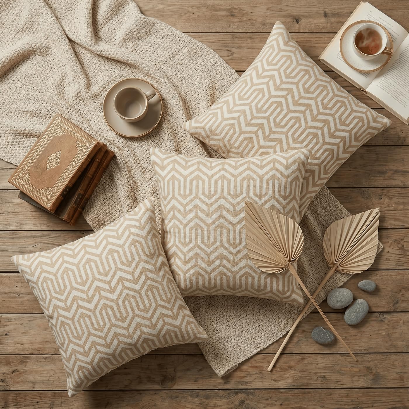 Kit 4 Capas para Almofada Linha Premium Verona Estampada, Tecido