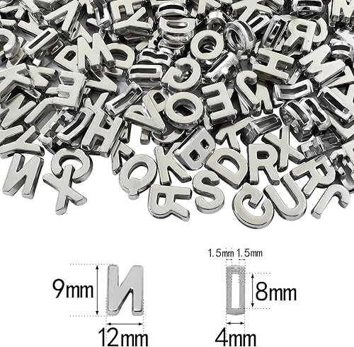 Vista 86 de Amaney - 1200 cuentas de letras de la A a la Z de 0.157 x 0.276 in, cuentas redondas blancas del alfabeto acrílico, incluye 100 cuentas de corazón