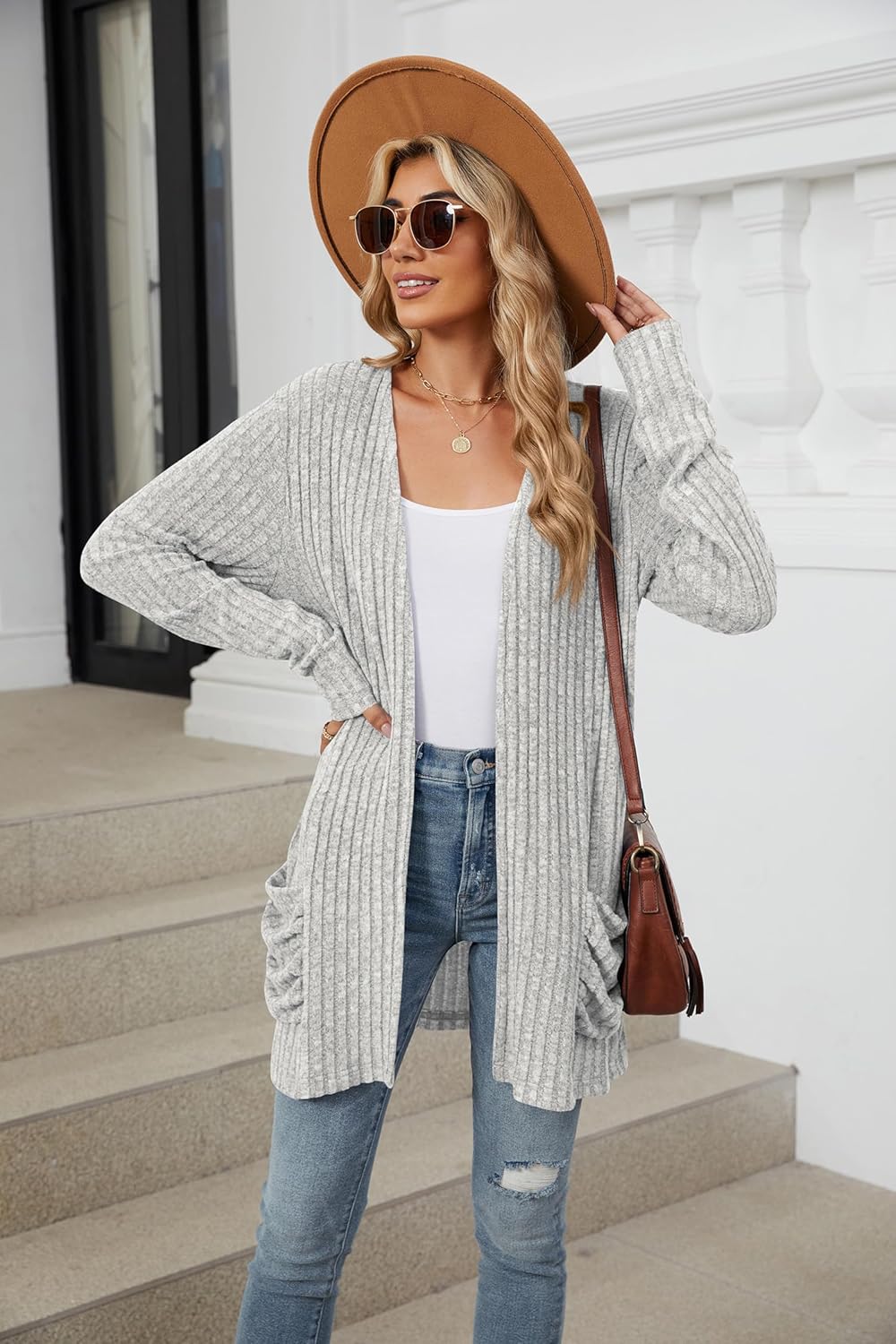 Lightweight Cardigans for Women Fashion Casual Oversized Long Sleeve Cardigan Sweater Loose Dressy Fall Holiday Tops - Image 2