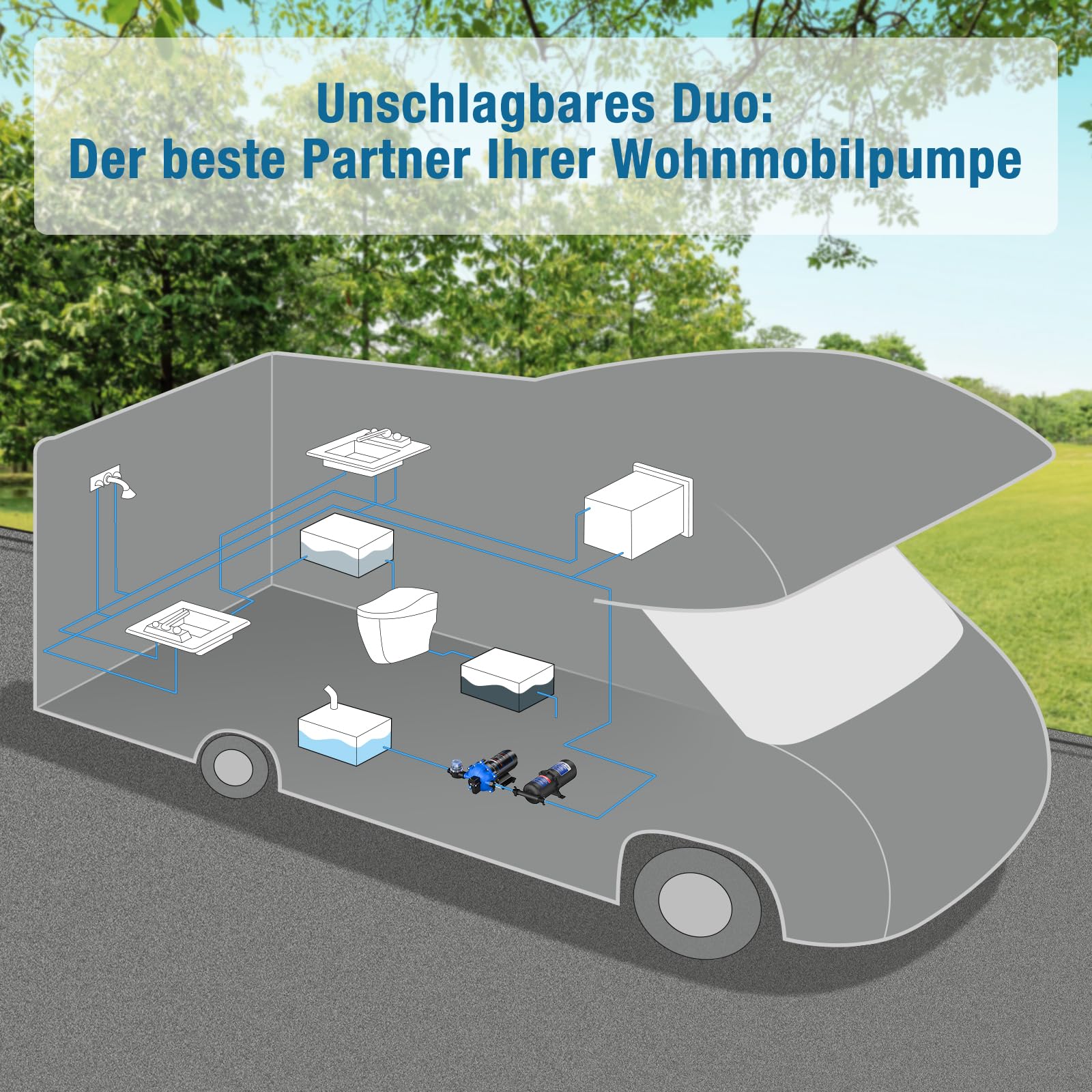 Druckspeichertank 1L 125 PSI Ausdehnungsgefäß Trinkwasser Drucklufttank Akkumulator Drucktank Druckspeichertank für Boots Reiseanhänger Wohnwagen Water System Zubehör