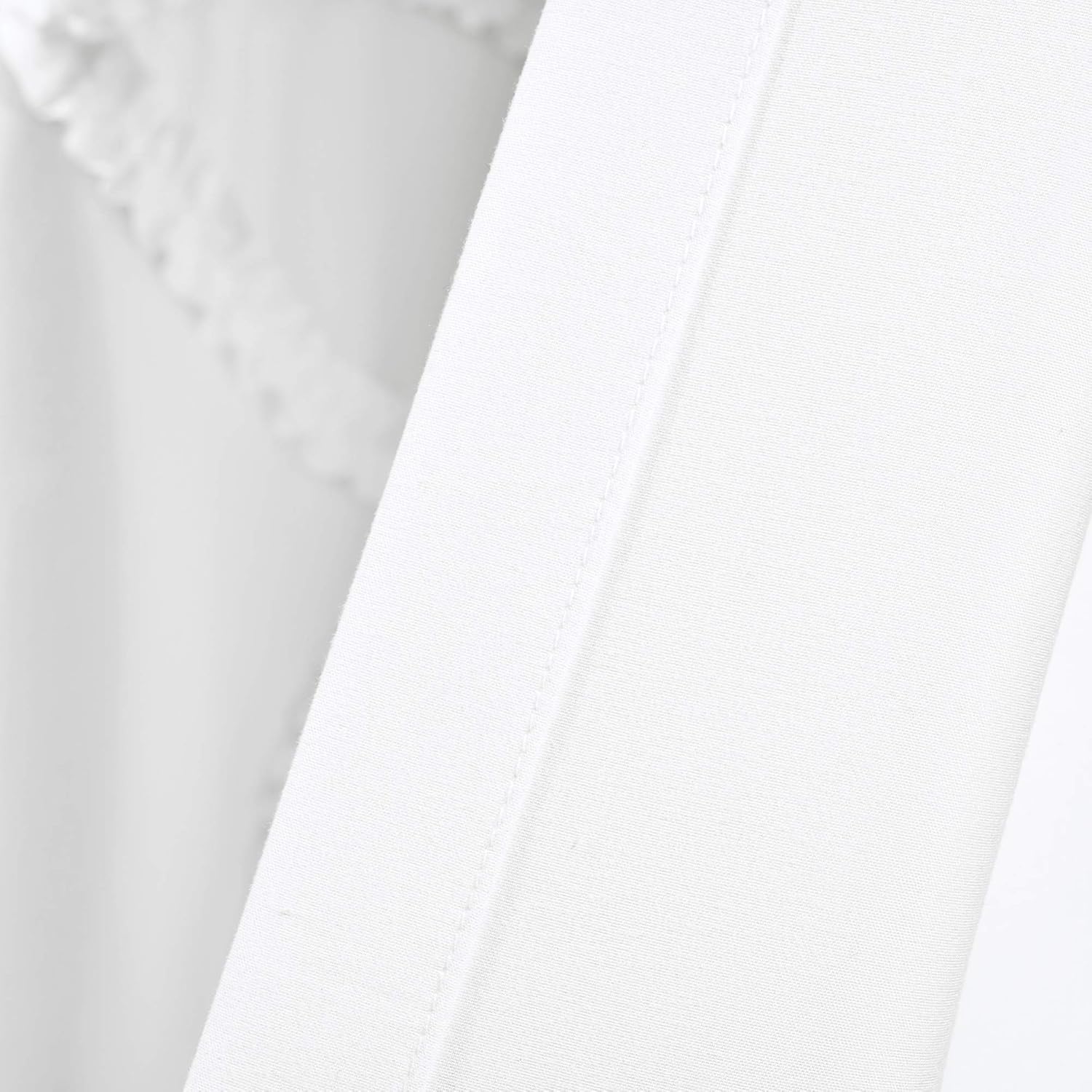 Lush Decor Ruffle Flower Window Curtain Panel Pair, 84" L x 42" W, White