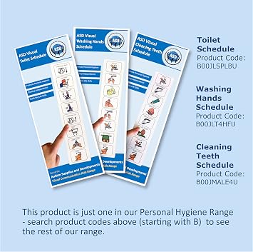 Brushing Teeth Visual Schedule for Autism, Toothbrushing Chart (English)