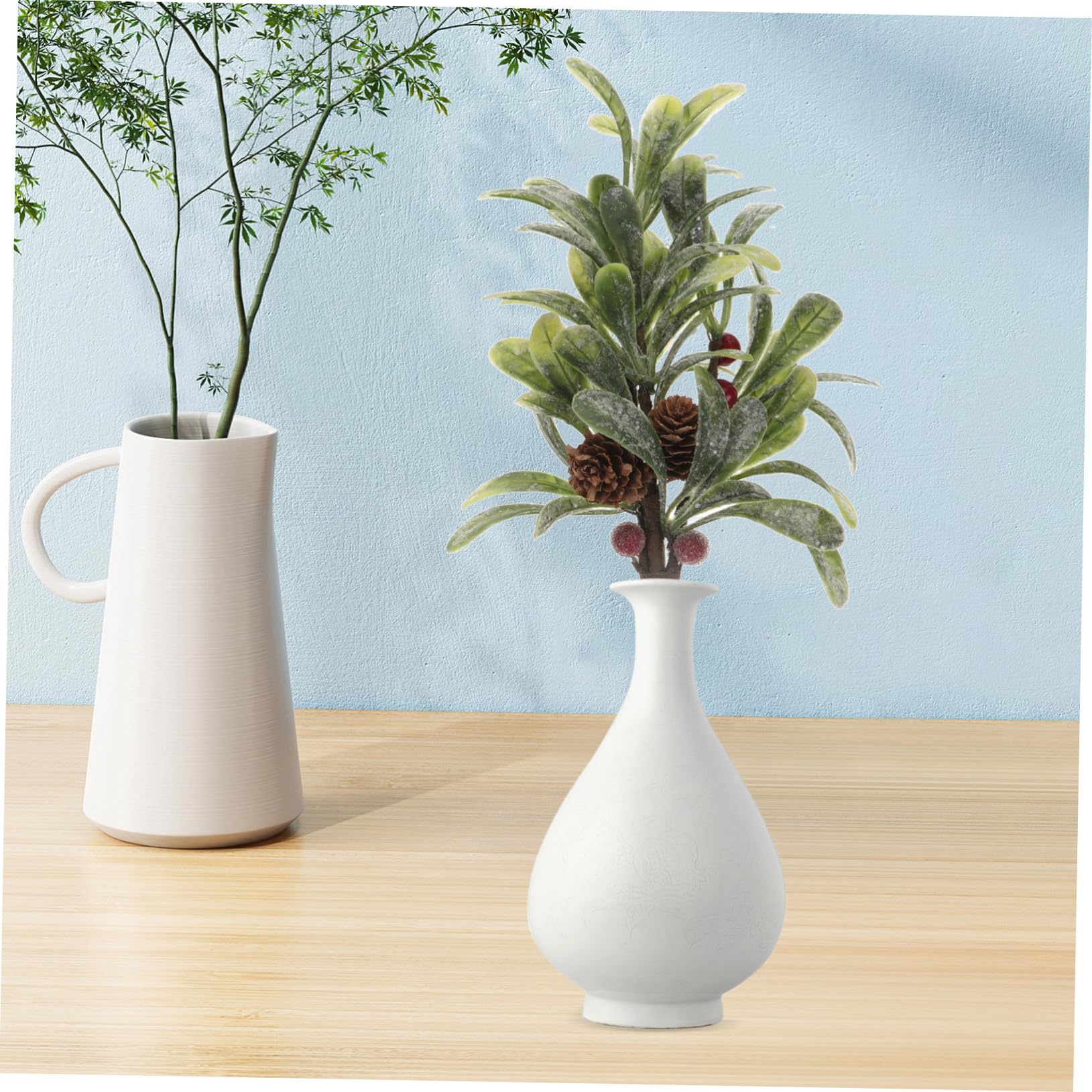 5stücke Künstlicher Weihnachtszweig Mit Roten Beeren Dekorative Xmas Vase Deko Für Festliche Anlässe Und Gemütliche Wohnatmosphäre Lange Künstliche Zweige Für Heim Und