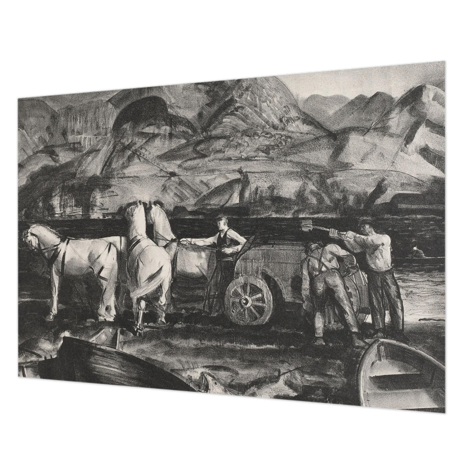 Papier peint scène de village 312x219 cm Tulup décoratif pour salon avec colle