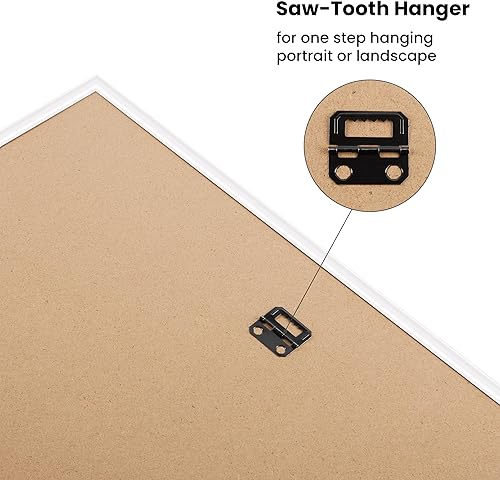 Miniatura 7 de upsimples Marco blanco de 12 x 16 pulgadas, paquete de 3 marcos de fotos de 12 x 16 pulgadas para montaje en pared horizontal o vertical, a prueba