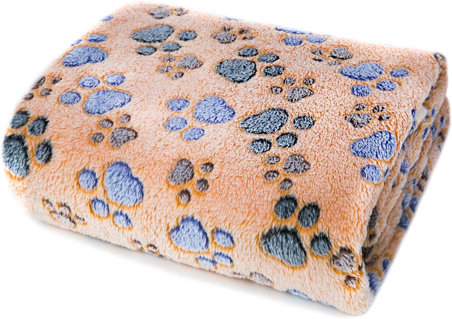 Allisandroยฎ Premium Fluffy Durable Dog Blanket, Soft Warm and Washable Fleece Cat Puppy Throw for Small Medium Large Pet, Coffee 100 x 80cm