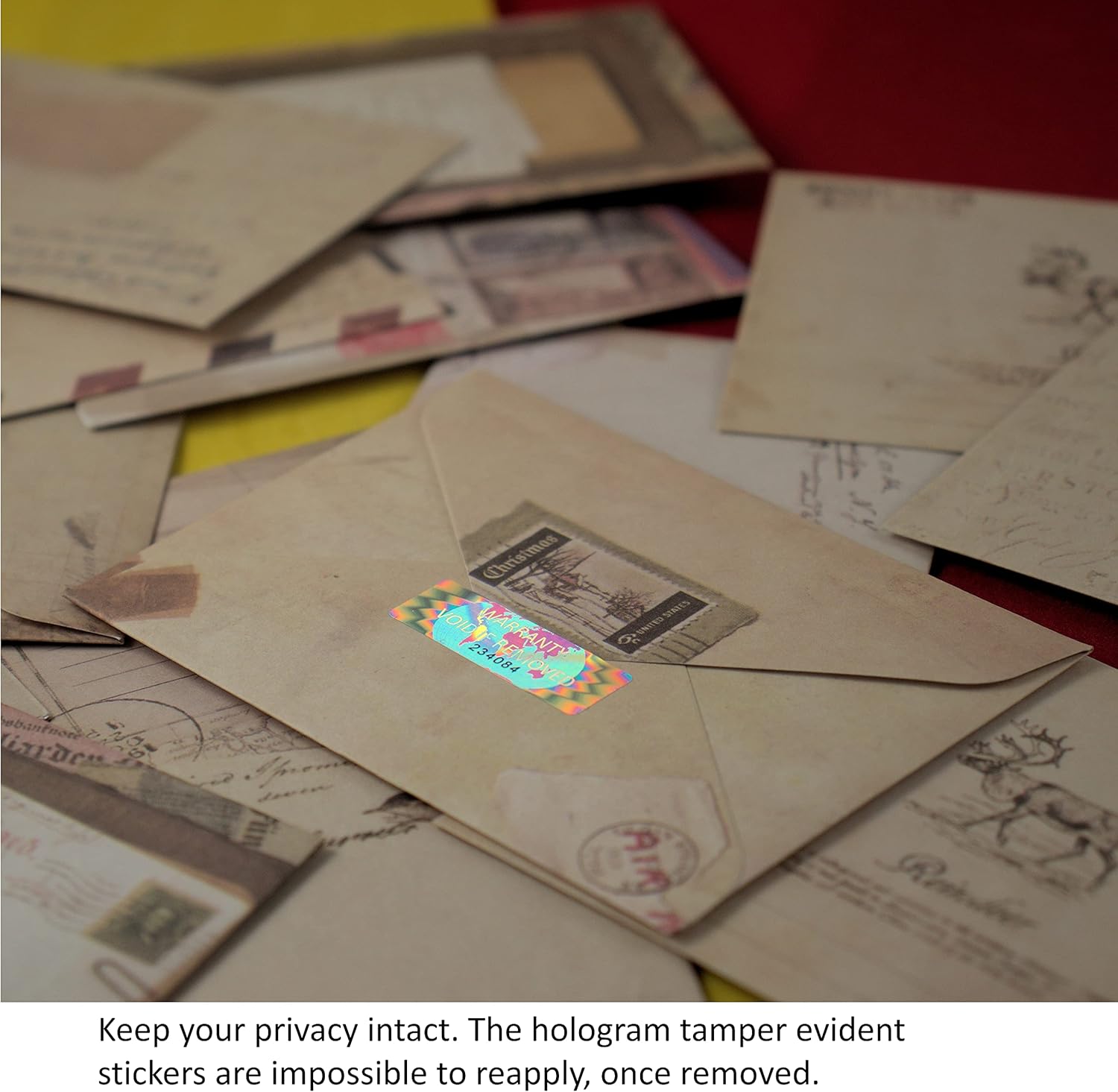 700 Hologram Tamper Evident, Tamper Proof Stickers. Warranty Void If Removed. Individual Serial Numbers. Tamper Foil Tape Labels. Destroyed Upon Removal with Residual Text Left on Item. (700 Stickers)