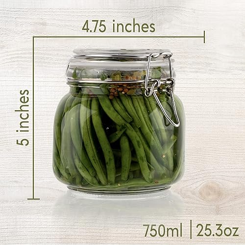 Miniatura 4 de Galashield Tarros de vidrio con tapas herméticas, frascos de almacenamiento de alimentos, recipientes a prueba de fugas con sello de preservación