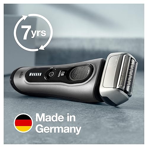 Miniatura 5 de Braun Maquinilla de afeitar eléctrica para hombres Series 8 8417s Máquina de afeitar de aluminio con recortadora de barba de precisión Galvano